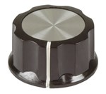 KNOB PLAST ALU INSERT 32MM