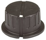 KNOB FLUTED PLAST  14IN D35XH19MM BLK