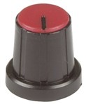 KNOB PLAST PUSH ON 14IN SHAFT CAP RED