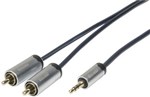 35MM STEREO PLUG TO 2 X RCA PLUG 15M