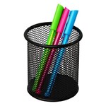 WIRE MESH PENCIL CUP BLACK