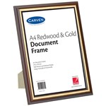 CARVEN DOCUMENT FRAME REDWOODGOLD A4