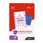GBC BINDING COVER A4 LGRAIN BLUE PK100