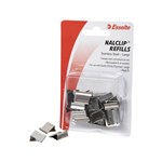 ESSELTE NALCLIP REFILLS LARGE SILVER PACK 25