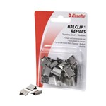ESSELTE NALCLIP REFILLS MEDIUM SILVER PACK 50