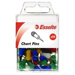 ESSELTE CHART PINS ASSORTED PACK 50