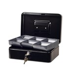 ESSELTE CLASSIC CASH BOX 200 X 150 X 80MM SIZE 8 BLACK