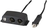 ADPT CIG LIGHTER 2X12V SKTUSB 6A MAX DASH MNT
