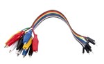 10 PIECE JUMPER LEAD SET  ALLIGATOR CLIP TO PIN