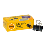 FOLDBACK CLIPS MARBIG 32MM BLACK BX12
