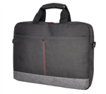 OXHORN NOTEBOOK BAG CARRY CASE NYLON FABRIC TOP LOAD ZIP CLOSURE PADDED COMPARTMENT SHOULDER STRAP BLACK  GREY FOR LAPTOP 10 133 14 156 16