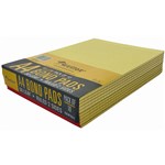 WRITER BOND OFFICE PAD 8MM RULED 70GSM 50 SHEETS A4 YELLOW PK10  