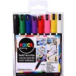 POSCA PC1MR PAINT MARKER BULLET ULTRA FINE 07MM ASSORTED COLOURS PACK 8