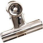 ESSELTE BULLDOG CLIP 75MM SILVER PACK 6