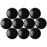 QUARTET MAGNETIC BUTTONS 40MM BLACK PACK 10