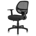 CHAIR MESH CLERICAL BLACK