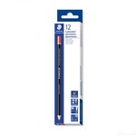 STAEDTLER LUMOCOLOR PERMANENT GLASOCHROM PENCILS RED BOX 12