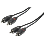 2 X RCA PLUGS TO 2 X RCA PLUGS AUDIO CABLE  15M