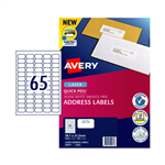 AVERY 959071 L7651 QUICK PEEL ADDRESS LABEL WITH SURE FEED LASER 65UP WHITE PACK 99