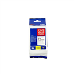 BROTHER TZE231V2 LAMINATED LABELLING TAPE 12MM BLACK ON WHITE PACK 2