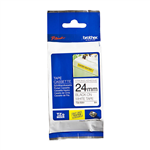 BROTHER TZES251 STRONG ADHESIVE LABELLING TAPE 24MM BLACK ON WHITE