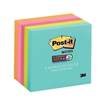 POSTIT 6545SSMIA SUPER STICKY NOTES 76 X 76MM MIAMI PACK 4