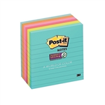 POSTIT 6756SSMIA SUPER STICKY NOTES 101 X 101MM MIAMI PACK 5