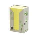 POSTIT 6531RTY 100 RECYCLED NOTES 38 X 51MM YELLOW PACK 23