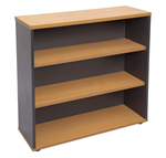 RAPID WORKER BOOKCASE 3 SHELF 900 X 315 X 900MM BEECHIRONSTONE