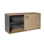 RAPID WORKER SLIDING DOOR CREDENZA 1200 X 450MM OAKIRONSTONE