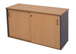 RAPID WORKER CREDENZA SLIDING DOOR LOCKABLE 1800 X 450 X 730MM BEECHIRONSTONE