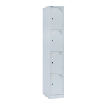 GO STEEL LOCKER 4 DOOR 380 X 455 X 1830MM SILVER GREY