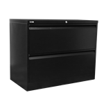 GO Lateral Filing Cabinet Black Satin