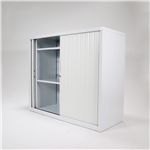 GO STEEL TAMBOUR DOOR CABINET 2 SHELVES 1200 X 900 X 473MM WHITE CHINA