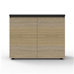 RAPID INFINITY DELUXE 2 SWING DOOR CUPBOARD 900 X 600 X 730MM NATURAL OAK BLACK RIGID EDGING