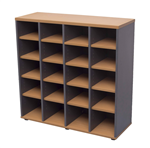 Rapid Worker Pigeon 20 Hole Storage Unit Beech  Ironstone