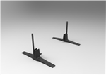 RAPIDLINE SHUSH30 SCREEN FREESTANDING FOOT BLACK