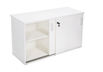 RAPID VIBE CREDENZA SLIDING DOOR LOCKABLE 1200 X 450 X 730MM WHITE