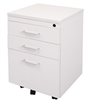 RAPID VIBE MOBILE PEDESTAL 3DRAWER LOCKABLE 690 X 465 X 447MM WHITE