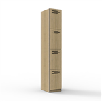 4 Door Melamine Locker Natural Oak