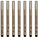 MG Micro Fineliner Assorted Size 003 005 01 03 05 08 brush