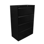 GO Lateral Filing Cabinet Black Satin